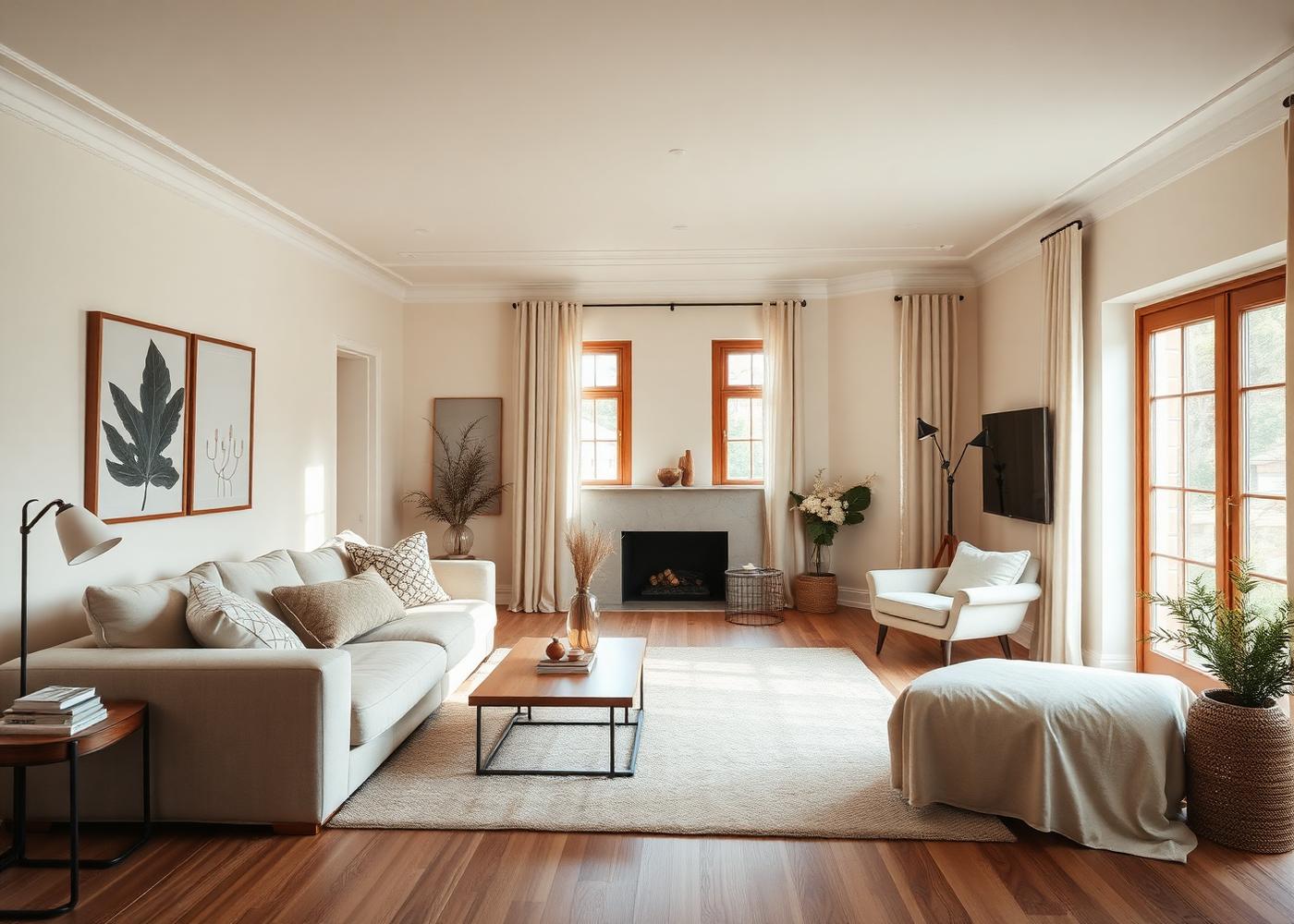 Bright, uncluttered interior of a downsized DFW home
